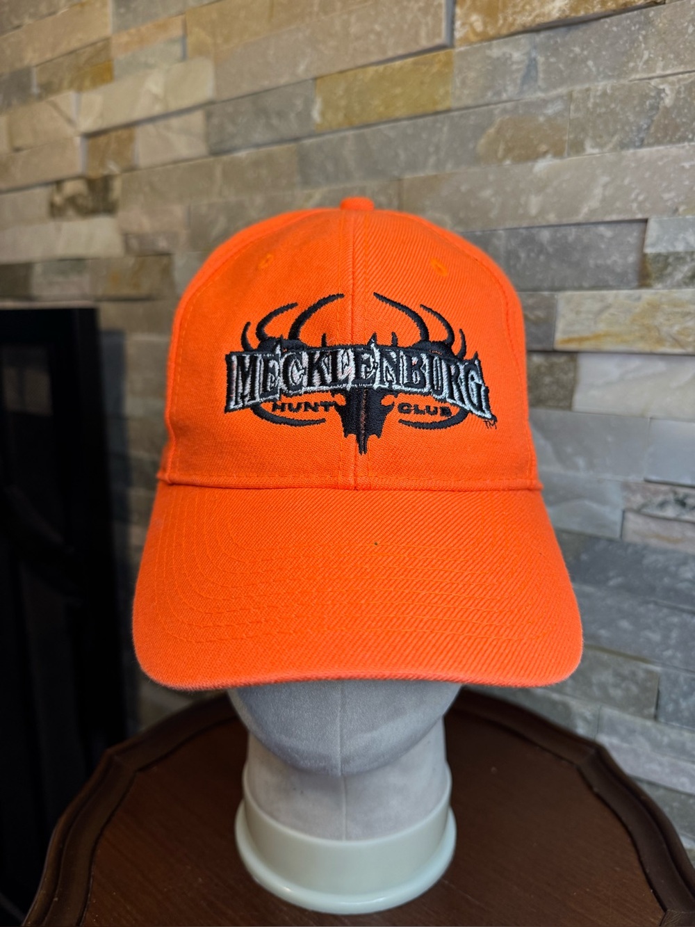 Mecklenburg Hunt Club Hunting Baseball Cap Hat Bright Orange OS NWOT